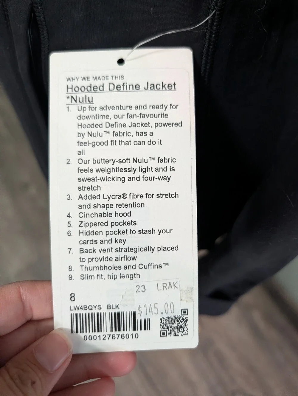 Lululemon Hooded Define Jacket *Nulu  Embroidery Sleeve
